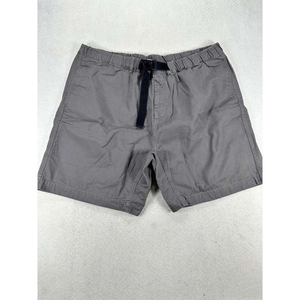 Early Winters Mens XL Gray Cotton Canvas Hiking Shorts Belted Gorpcore